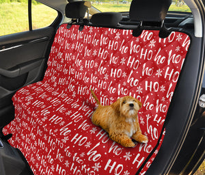 Christmas Santa Laugh Pattern Print Pet Car Back Seat Cover