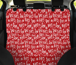 Christmas Santa Laugh Pattern Print Pet Car Back Seat Cover