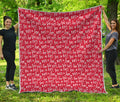 Christmas Santa Laugh Pattern Print Quilt