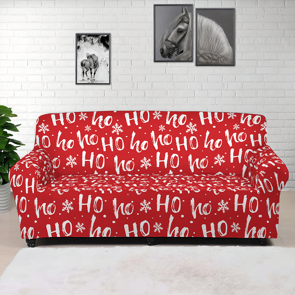 Christmas Santa Laugh Pattern Print Sofa Cover