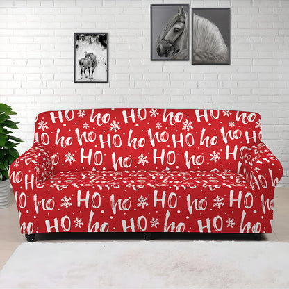 Christmas Santa Laugh Pattern Print Sofa Cover