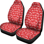 Christmas Santa Laugh Pattern Print Universal Fit Car Seat Covers