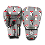 Christmas Santa Penguin Pattern Print Boxing Gloves