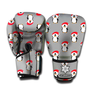 Christmas Santa Penguin Pattern Print Boxing Gloves