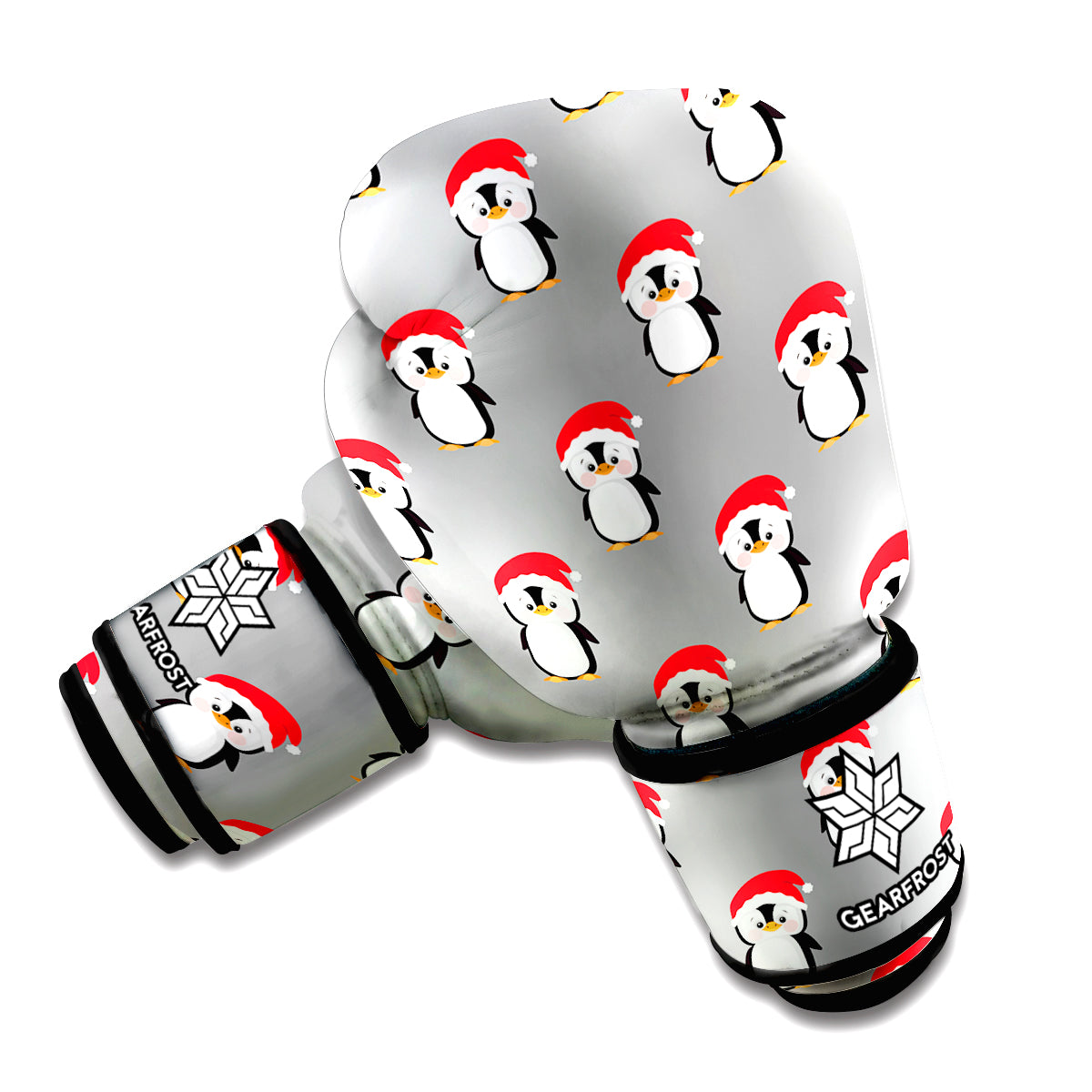 Christmas Santa Penguin Pattern Print Boxing Gloves