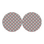 Christmas Santa Penguin Pattern Print Car Coasters