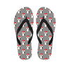 Christmas Santa Penguin Pattern Print Flip Flops