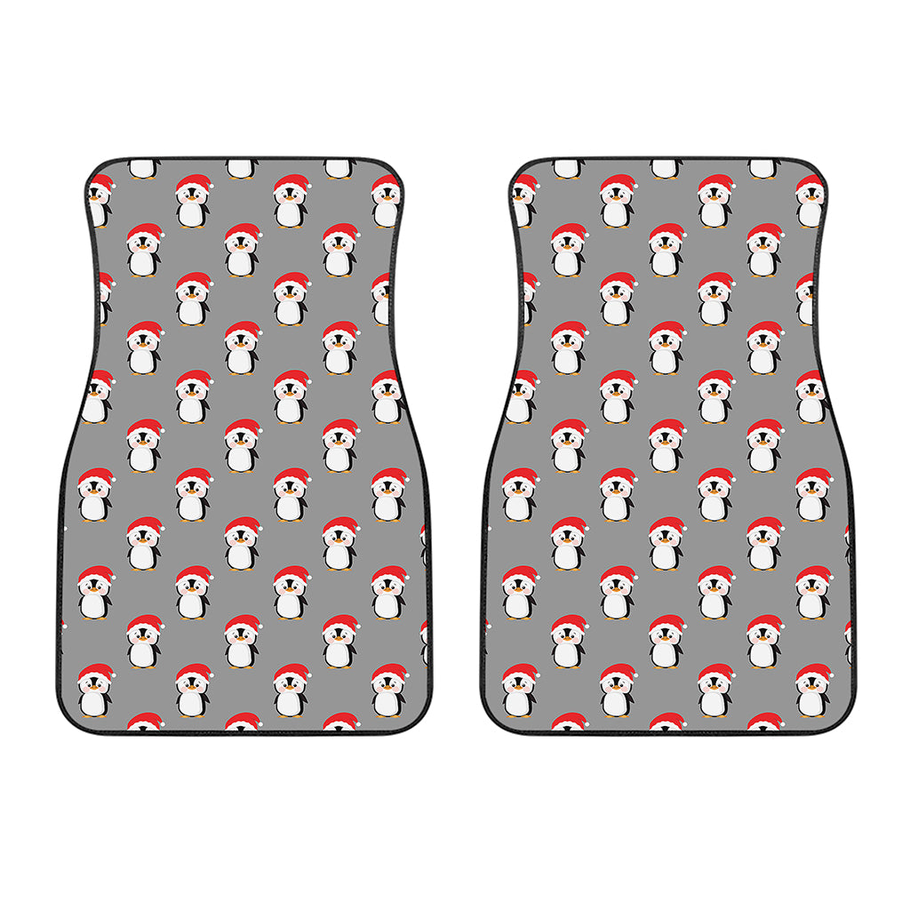 Christmas Santa Penguin Pattern Print Front Car Floor Mats