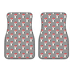 Christmas Santa Penguin Pattern Print Front Car Floor Mats