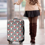 Christmas Santa Penguin Pattern Print Luggage Cover