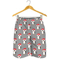Christmas Santa Penguin Pattern Print Men's Shorts