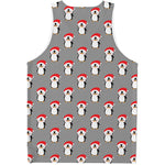 Christmas Santa Penguin Pattern Print Men's Tank Top