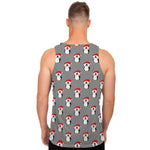 Christmas Santa Penguin Pattern Print Men's Tank Top