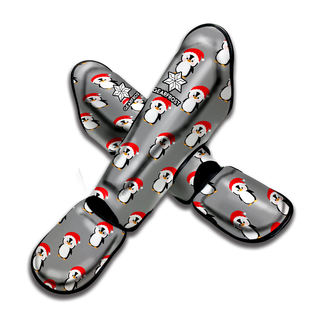 Christmas Santa Penguin Pattern Print Muay Thai Shin Guard