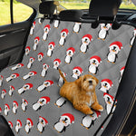 Christmas Santa Penguin Pattern Print Pet Car Back Seat Cover