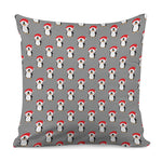 Christmas Santa Penguin Pattern Print Pillow Cover