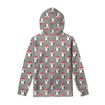 Christmas Santa Penguin Pattern Print Pullover Hoodie