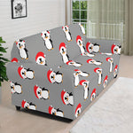 Christmas Santa Penguin Pattern Print Sofa Cover