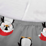 Christmas Santa Penguin Pattern Print Sofa Cover