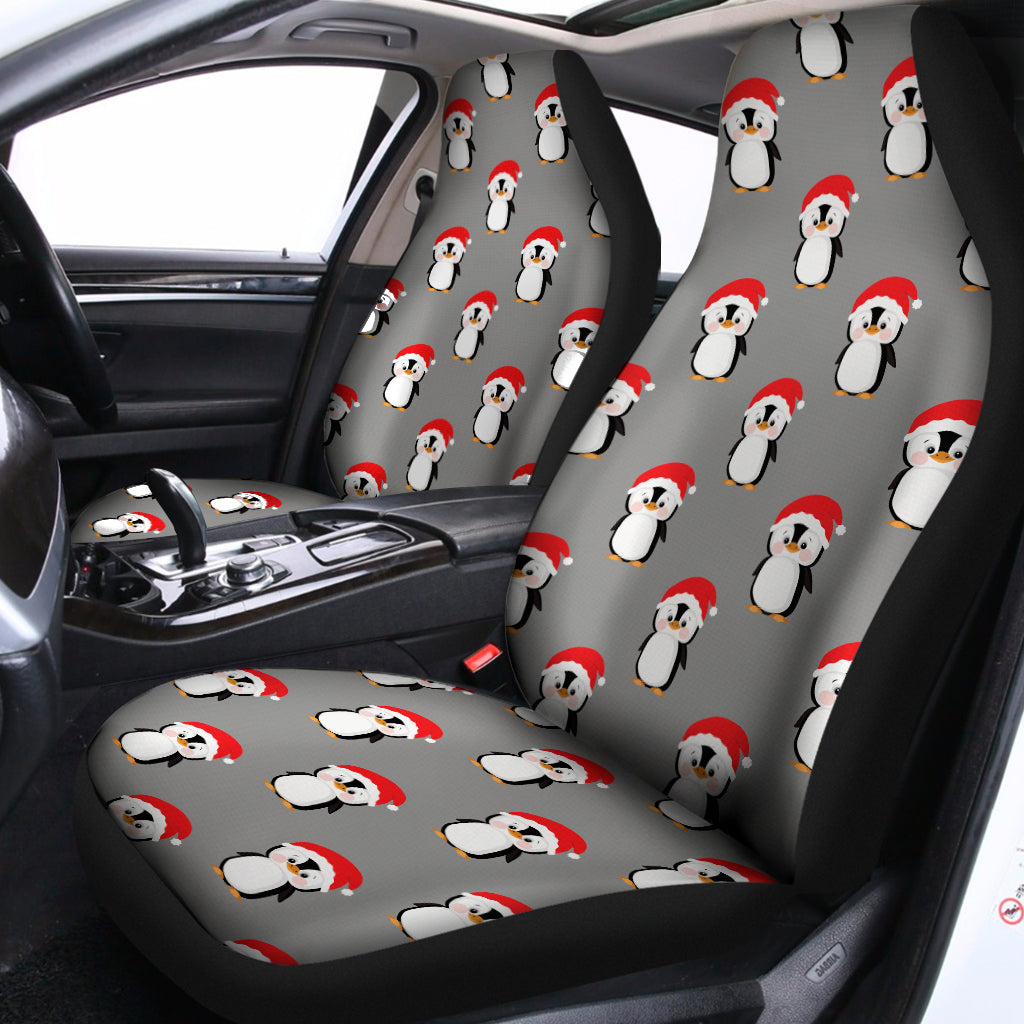 Christmas Santa Penguin Pattern Print Universal Fit Car Seat Covers