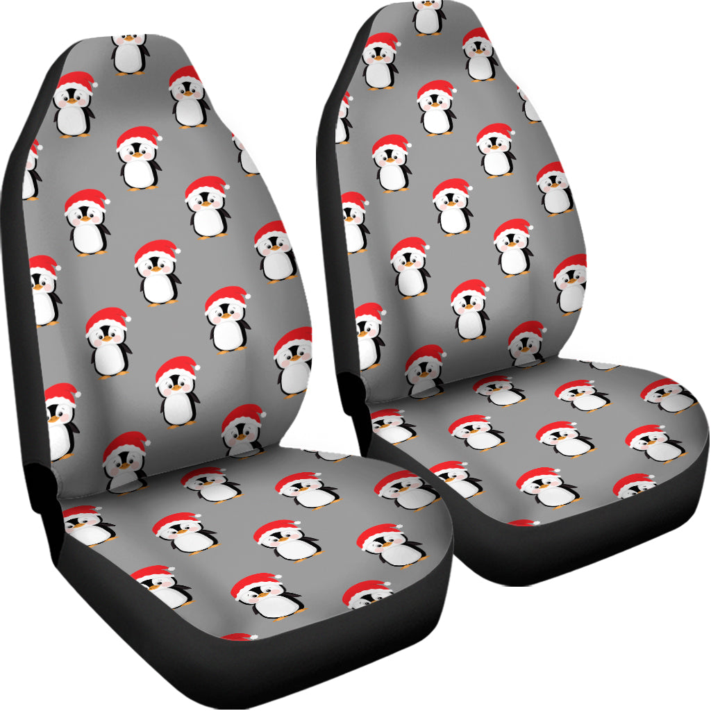 Christmas Santa Penguin Pattern Print Universal Fit Car Seat Covers