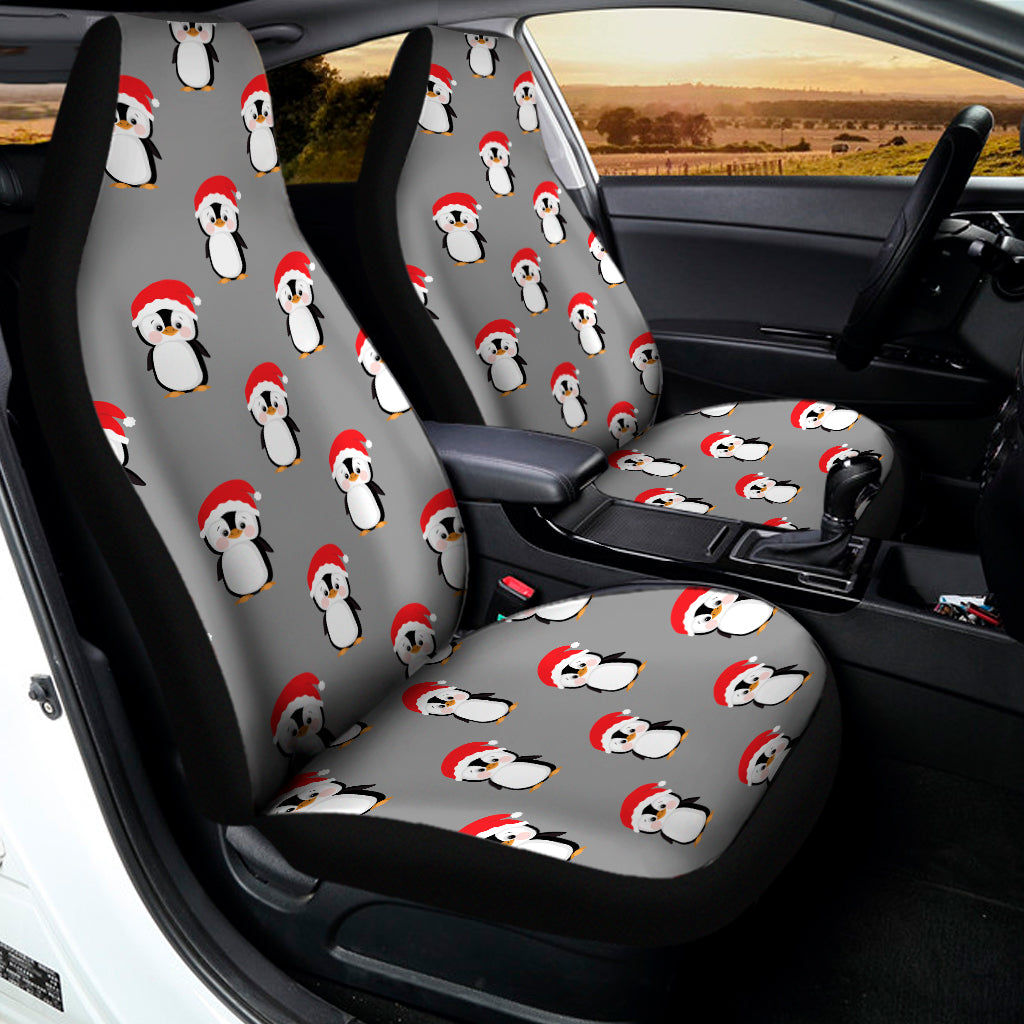 Christmas Santa Penguin Pattern Print Universal Fit Car Seat Covers