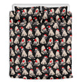 Christmas Santa Pug Pattern Print Duvet Cover Bedding Set