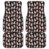 Christmas Santa Pug Pattern Print Front and Back Car Floor Mats