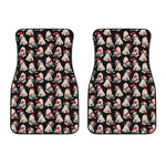 Christmas Santa Pug Pattern Print Front Car Floor Mats