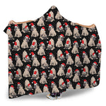 Christmas Santa Pug Pattern Print Hooded Blanket