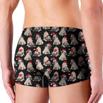 Christmas Santa Pug Pattern Print Men's Boxer Briefs