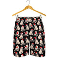 Christmas Santa Pug Pattern Print Men's Shorts