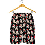 Christmas Santa Pug Pattern Print Men's Shorts