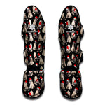 Christmas Santa Pug Pattern Print Muay Thai Shin Guard