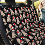 Christmas Santa Pug Pattern Print Pet Car Back Seat Cover