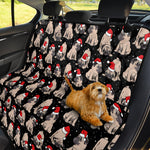 Christmas Santa Pug Pattern Print Pet Car Back Seat Cover