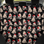 Christmas Santa Pug Pattern Print Pet Car Back Seat Cover