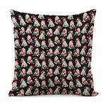 Christmas Santa Pug Pattern Print Pillow Cover