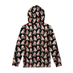 Christmas Santa Pug Pattern Print Pullover Hoodie