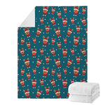 Christmas Santa Reindeer Pattern Print Blanket