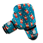 Christmas Santa Reindeer Pattern Print Boxing Gloves