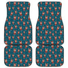 Christmas Santa Reindeer Pattern Print Front and Back Car Floor Mats