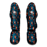 Christmas Santa Reindeer Pattern Print Muay Thai Shin Guard