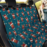 Christmas Santa Reindeer Pattern Print Pet Car Back Seat Cover