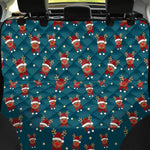 Christmas Santa Reindeer Pattern Print Pet Car Back Seat Cover