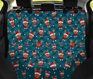 Christmas Santa Reindeer Pattern Print Pet Car Back Seat Cover