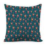 Christmas Santa Reindeer Pattern Print Pillow Cover