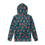 Christmas Santa Reindeer Pattern Print Pullover Hoodie