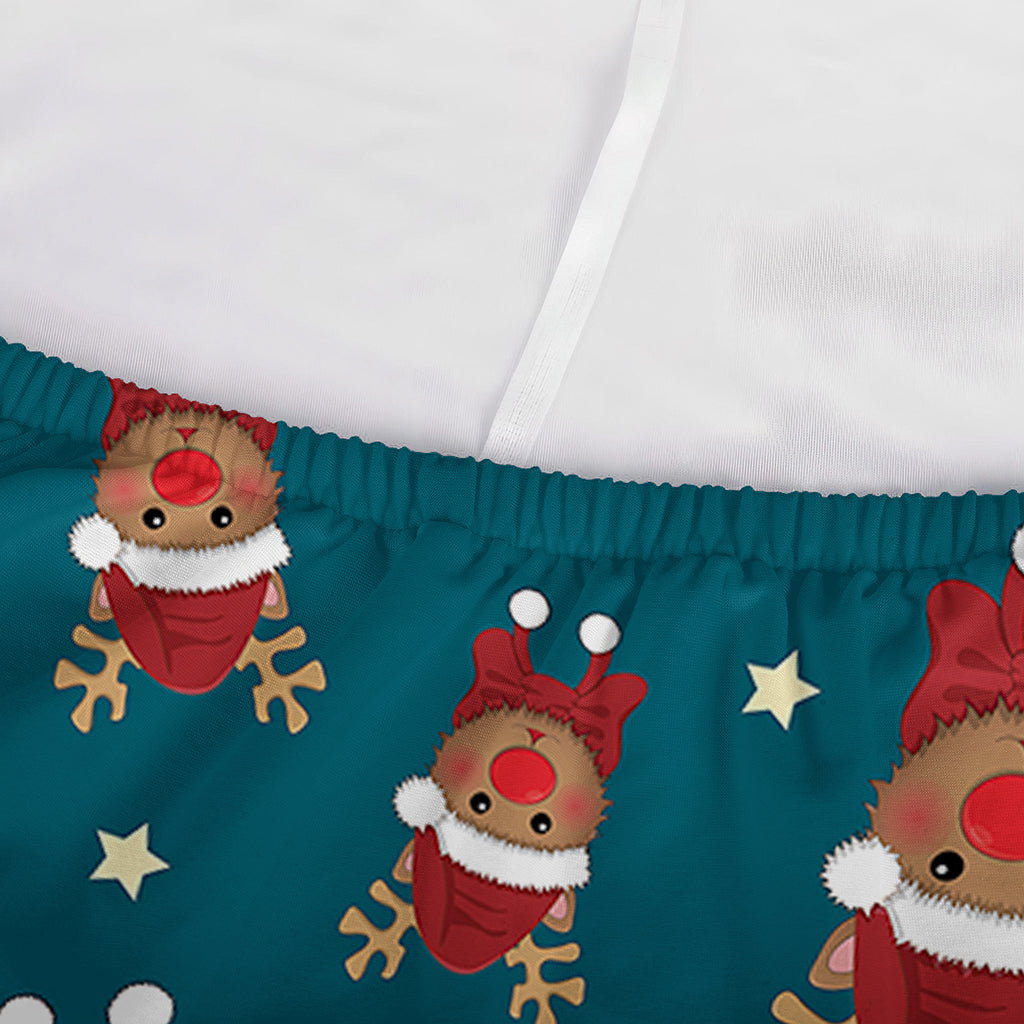 Christmas Santa Reindeer Pattern Print Sofa Cover