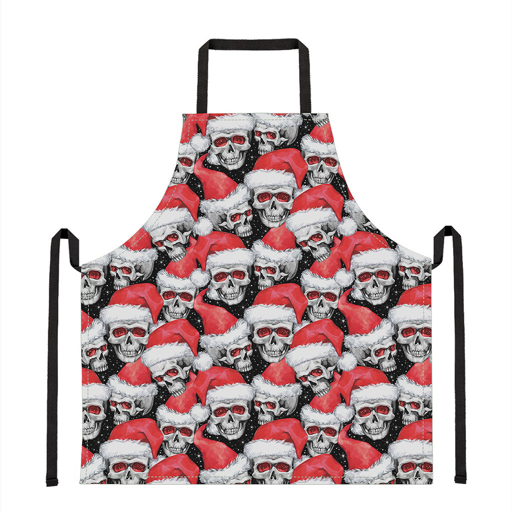 Christmas Santa Skull Pattern Print Apron